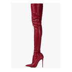 Femme Über-die-Knie Spitzenzehen Stiletto Stiefel R&B