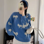 Damen kuscheliger Strickpullover mit verspieltem Muster R&B