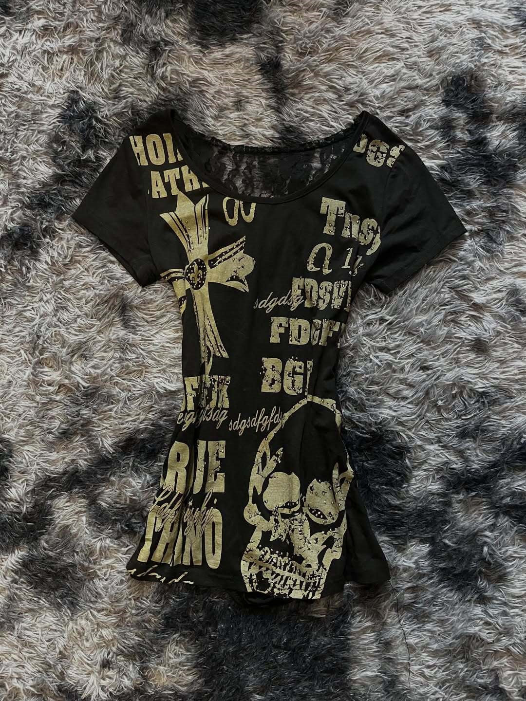 Damen Trendiges T-Shirt mit kreativen Grafiken R&B