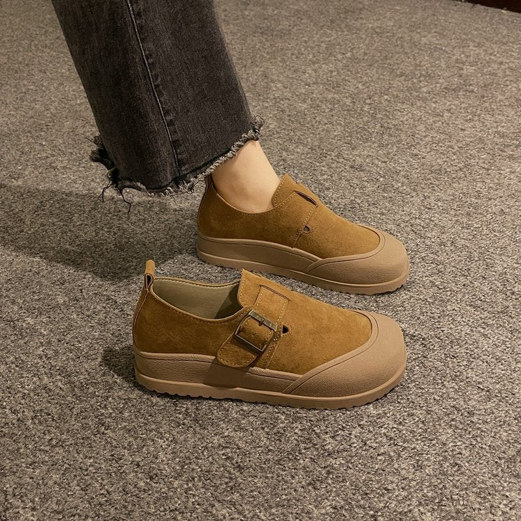 Damen modische Komfort-Sneaker mit verstellbarem Schnallenverschluss R&B