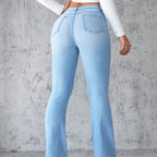 Damen Flared Jeans mit modischen Ripped-Details R&B