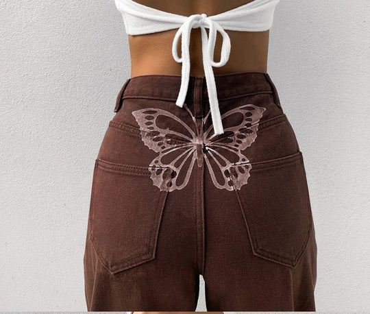 Damen lässige Mom-Jeans R&B