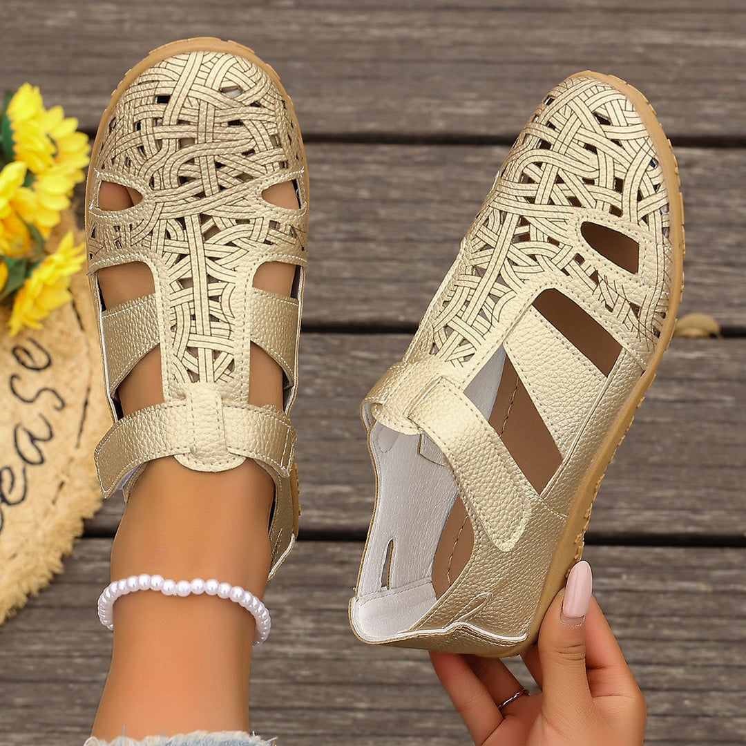 Damen Atmungsaktive Sommer-Sandalen mit raffinierten Schnittdetails R&B