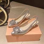 Damen Slingback Pumps mit Strassbesetztem Detail R&B