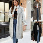 Damen Eleganter langhaariger Pelzmantel R&B