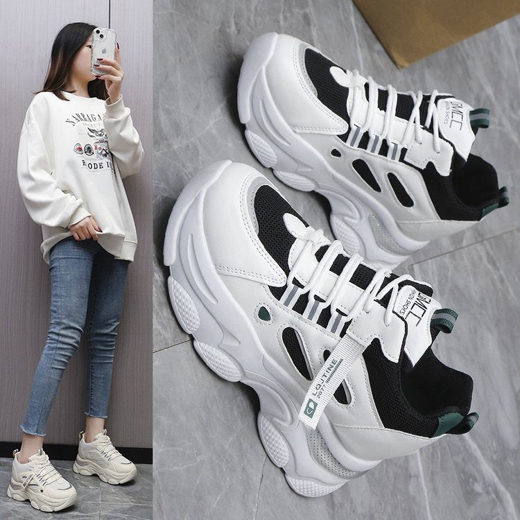 Damen Chunky Sneakers mit atmungsaktivem Mesh-Obermaterial und rutschfester Sohle R&B