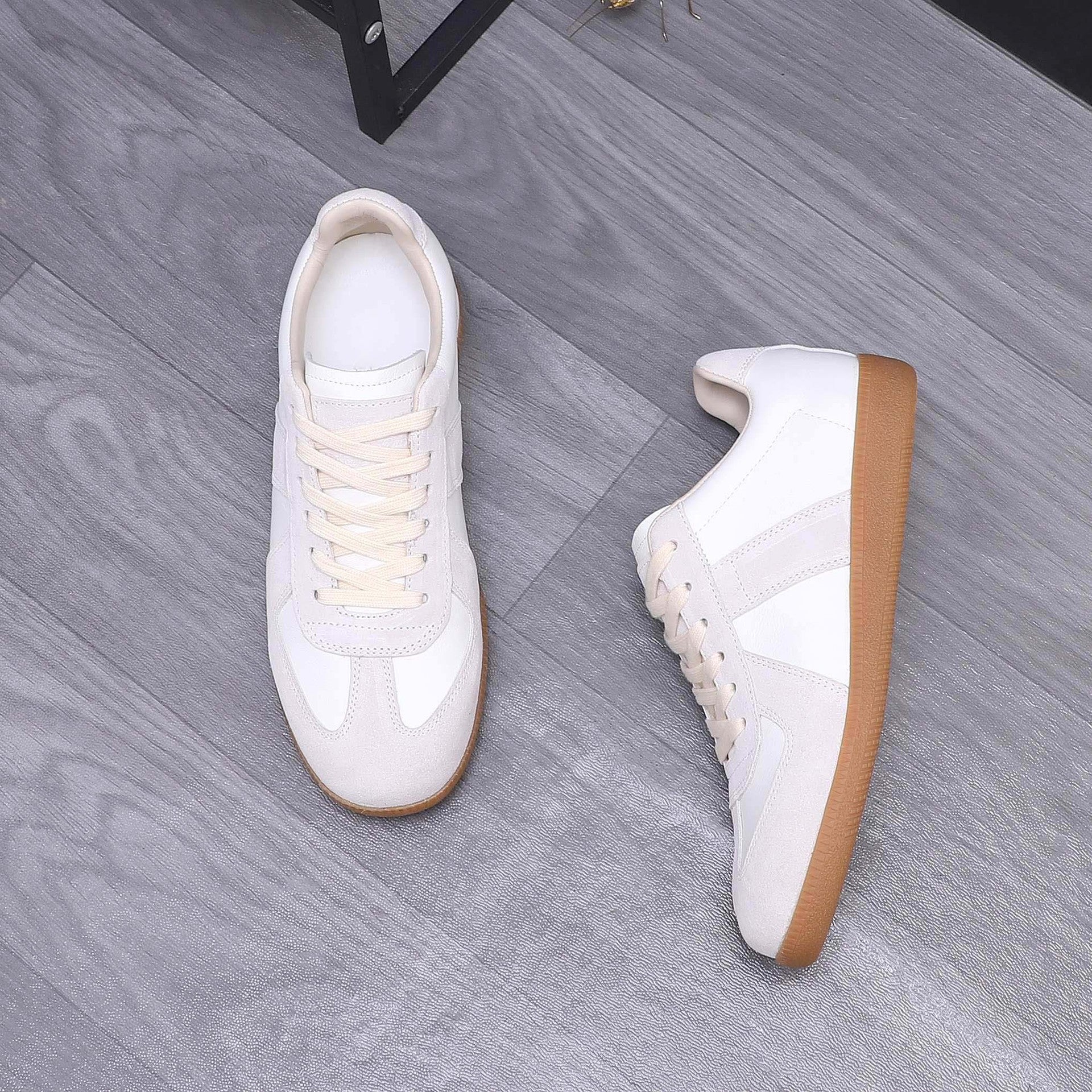 Damen Sportliche Leder Sneakers mit modischem Design und rutschfester Sohle R&B