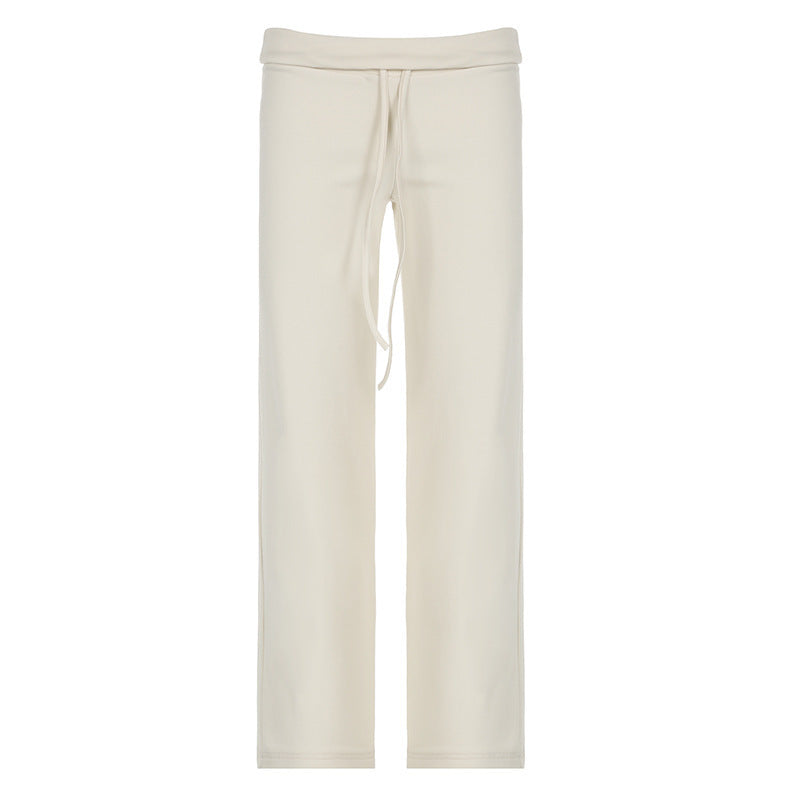 Damen weite Freizeit-Hose mit verstellbarem Bund und komfortablem Schnitt R&B