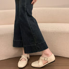 Damen Ballerinas mit verstellbarem Riemchen und eleganter Lochoptik R&B