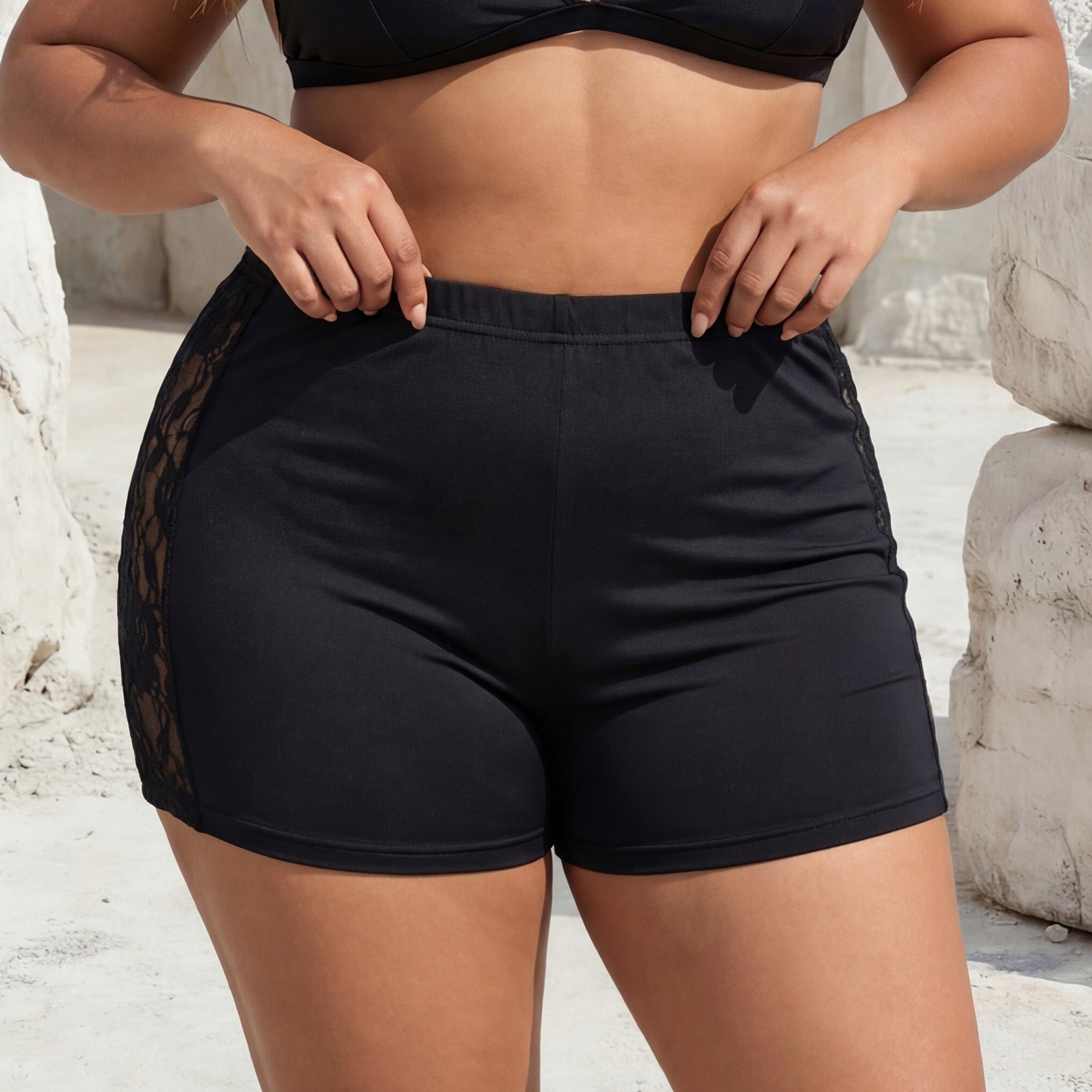 Damen Modische Lace-Shorts R&B
