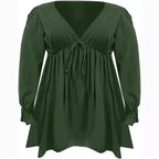 Damen Bluse mit eleganten Rüschendetails und modischem Print R&B
