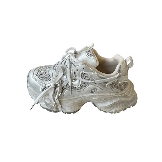 Damen Sportliche Chunky Sneakers mit atmungsaktivem Mesh und reflektierenden Akzenten R&B