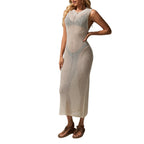 Damen Maxi-Häklekleid R&B