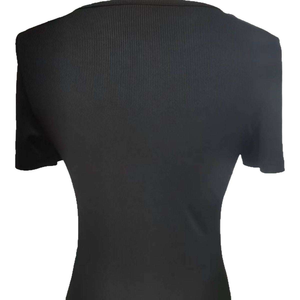 Damen Kurzarm Shirt mit dekorativen Knopfdetails R&B