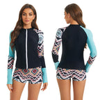 Damen Rashguard-Oberteil mit sportlichem Design und grafischem Print R&B