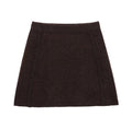 Damen eleganter, kurzer Strickrock mit hohem Bund und seitlichen Nähten