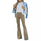 Damen Hoch geschnittene Bootcut Jeans R&B