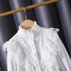 Mädchen Rüschenbluse mit eleganten Spitzenakzenten R&B