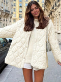 Damen Steppjacke mit großen Taschen und Rundhalsausschnitt R&B