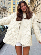 Damen Steppjacke mit großen Taschen und Rundhalsausschnitt R&B