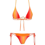 Damen Triangel-Bikini mit schimmerndem Ring-Detail R&B