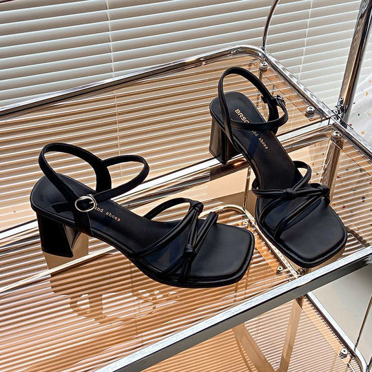 Damen Sandaletten mit eleganten Riemchen und Blockabsatz R&B