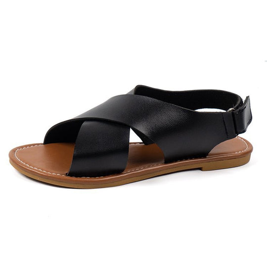 Damen modische Sandalen mit verstellbarem Riemen und komfortablem Fußbett R&B