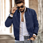 Herren modische Bomberjacke mit praktischen Taschen und elastischen Bündchen R&B