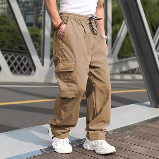 Herren Cargo-Hose mit vielen funktionalen Taschen und lockerer Passform R&B