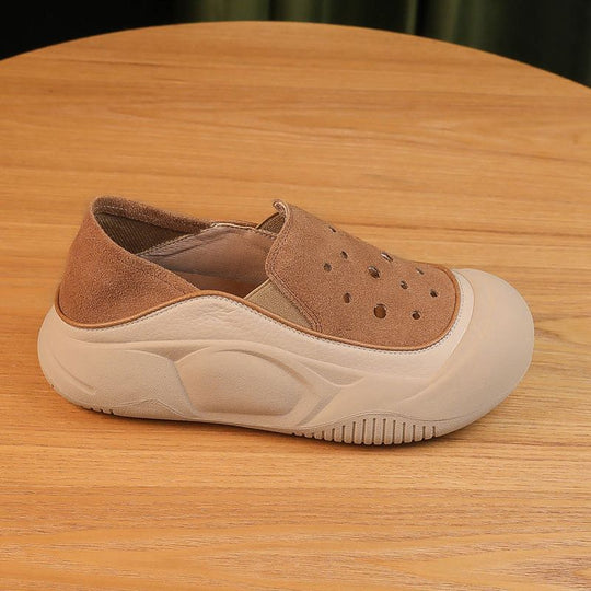 Damen modische Slip-On-Crocks mit atmungsaktiver Mesh-Oberfläche und rutschfester Sohlenkonstruktion R&B