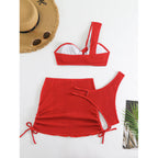 Damen Bikini-Set mit elegantem Wickelrock und modischem Oberteil R&B
