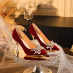 Damen Glamouröse Pumps mit funkelnden Applikationen und schickem Absatz R&B