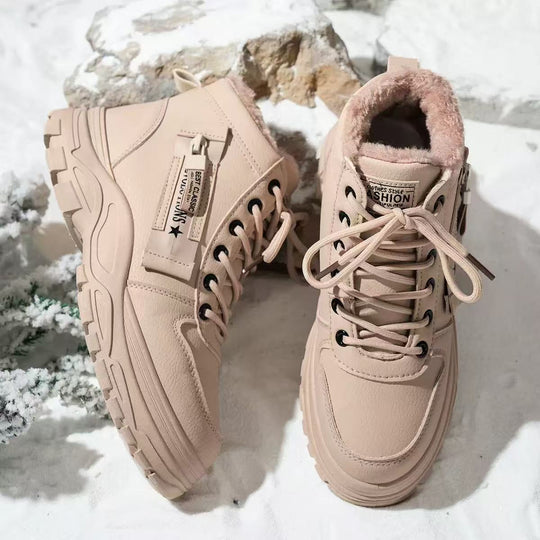 Damen gefütterte High-Top Sneakers mit rutschfester Sohle und modischem Design R&B