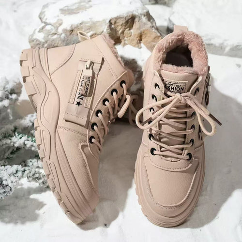 Damen gefütterte High-Top Sneakers mit rutschfester Sohle und modischem Design R&B