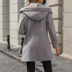 Damen Eleganter und bequemer Mantel mit praktischen Taschen R&B