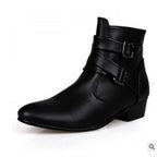 Damen modische Stiefeletten mit elegante Schnallen und strapazierfähigem Obermaterial