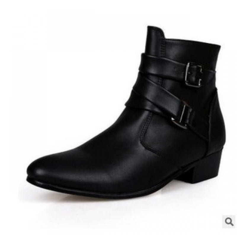 Damen modische Stiefeletten mit elegante Schnallen und strapazierfähigem Obermaterial