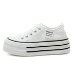 Damen Plateau-Sneaker mit modischem Textil-Obermaterial und rutschfester Sohle R&B