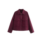 Damen Oversized Utility-Jacke mit praktischen Pattentaschen R&B