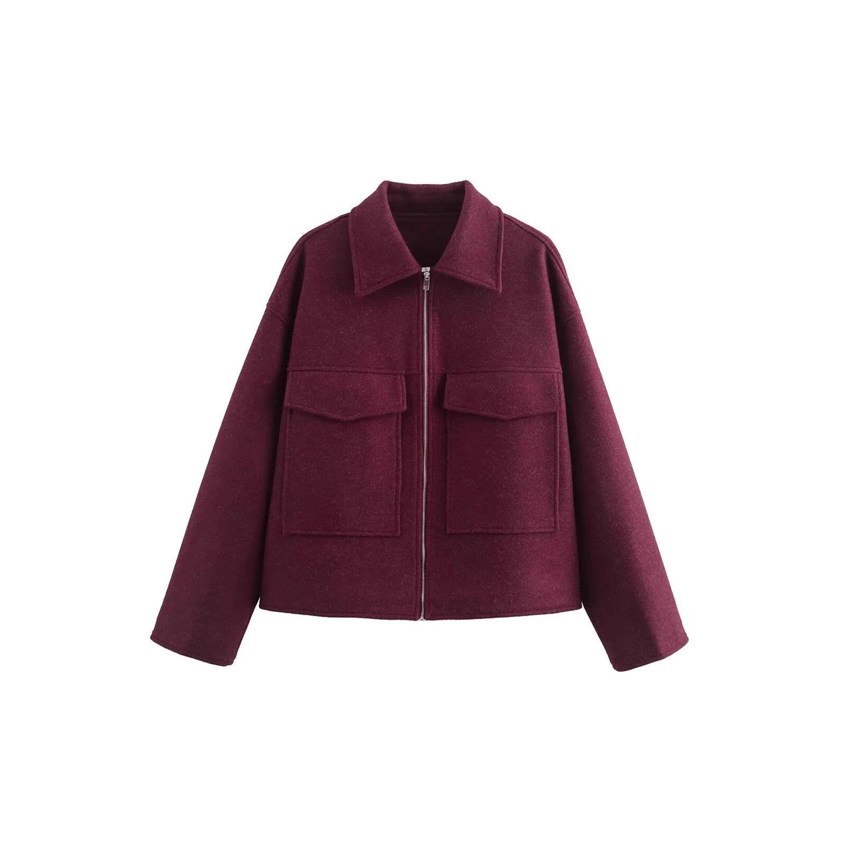 Damen Oversized Utility-Jacke mit praktischen Pattentaschen R&B