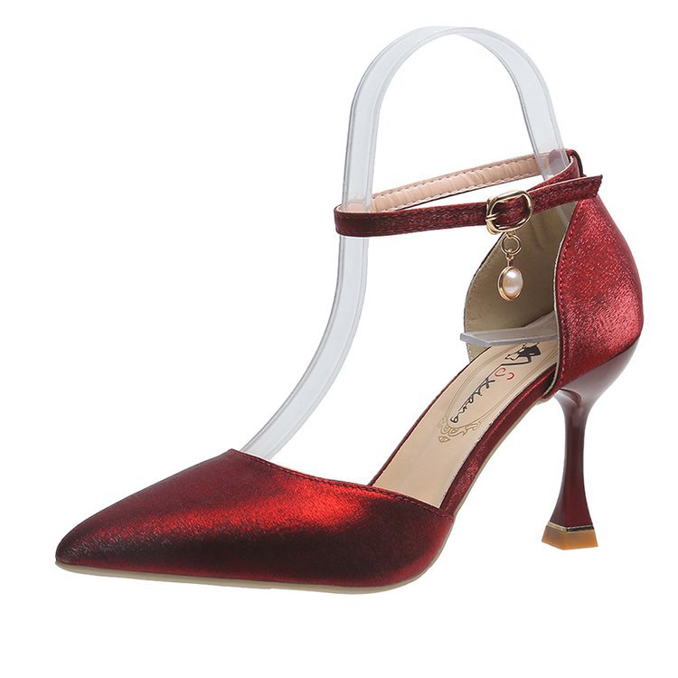 Damen elegante Spitzen Hochhackige Schuhe mit zierlichen Riemen R&B