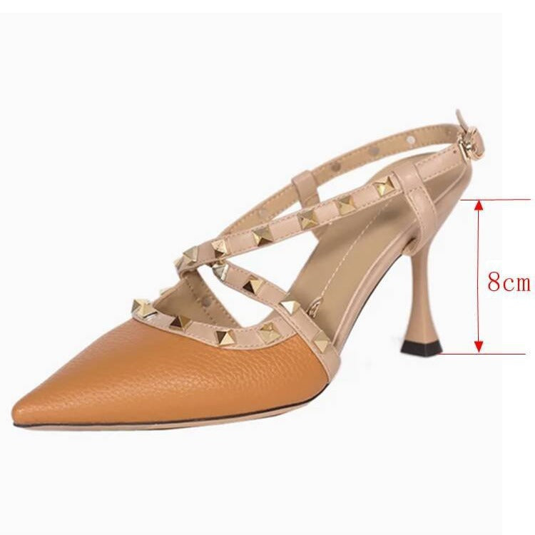 Damen Slingback-Pumps mit dekorativen Schmuckdetails R&B
