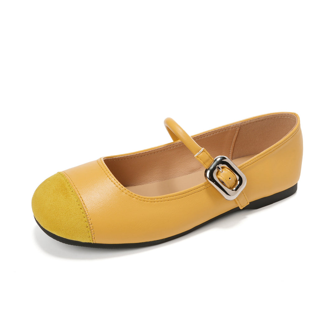 Damen Ballerinas mit modischer Schnallenapplikation R&B