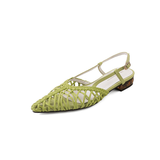 Damen Slingback Sandalen mit geflochtenem Design und komfortablem Blockabsatz R&B