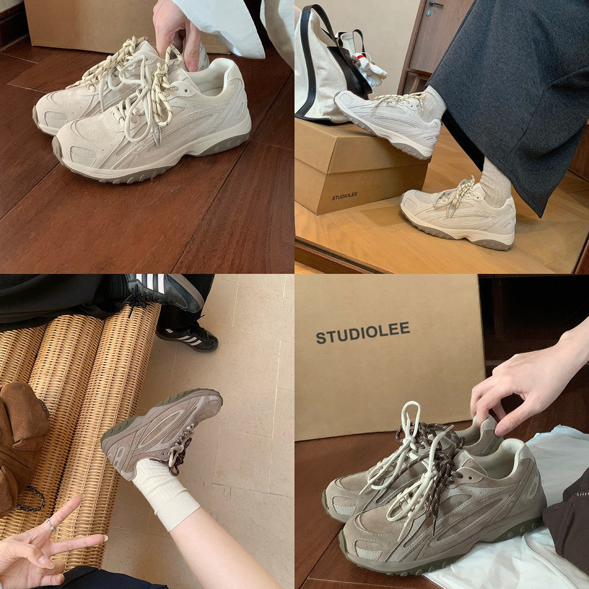 Damen hochentwickelte Sport-Sneaker mit atmungsaktiver Mesh-Oberfläche und dämpfender Sohle R&B