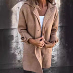 Damen eleganter Wollmantel mit praktischen Taschen R&B