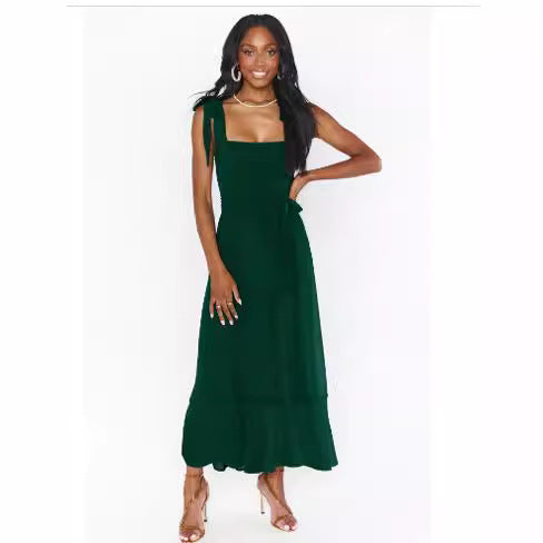 Damen Sommerliches Maxikleid mit eleganter Schleifenverzierung R&B