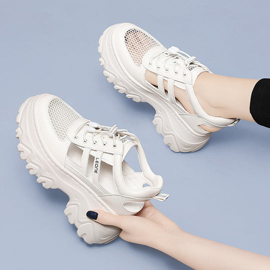 Damen trendige Plateau-Sneaker R&B
