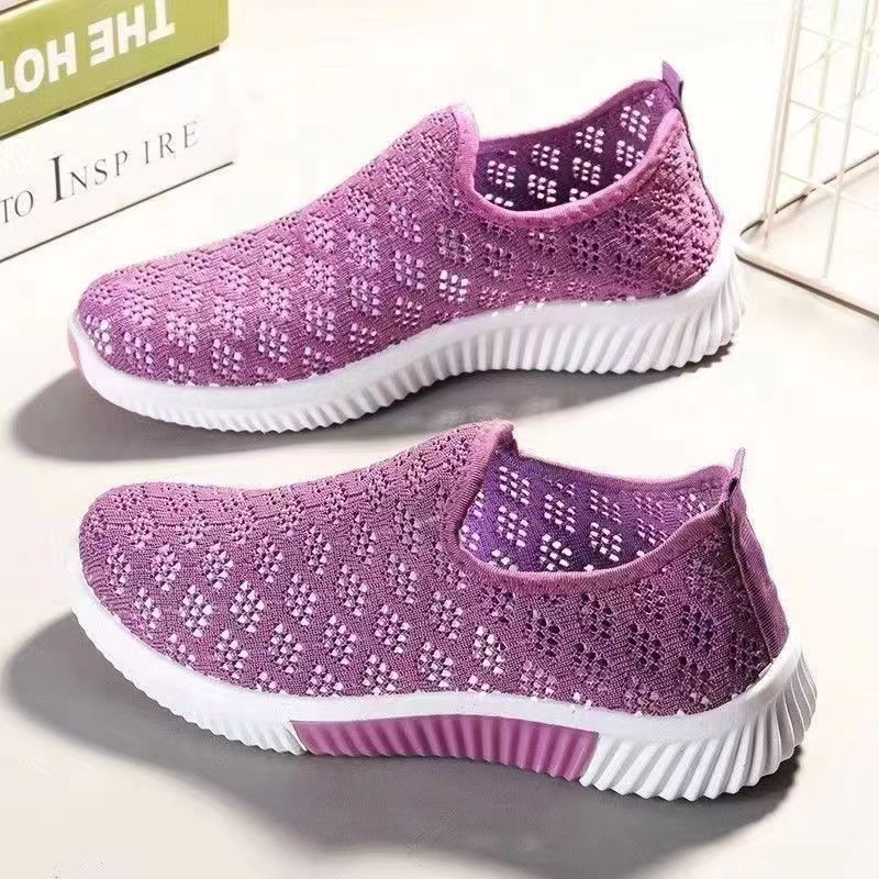 Damen atmungsaktive Freizeitschuhe mit leichtem Mesh-Obermaterial und rutschfester Sohle R&B
