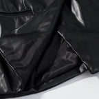 Damen elegante Longblazer aus hochwertigem Kunstleder R&B